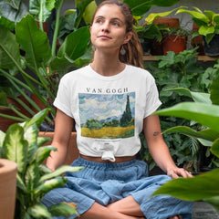 T-shirt Van Gogh "Wheat Field with Cypresses"
